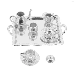 Ensembles de vaisselle Mini alliage tasse à thé maison approvisionnement accessoires de bureau enfants Miniature décor meubles tasses enfants jouet bouilloires ensemble modèle