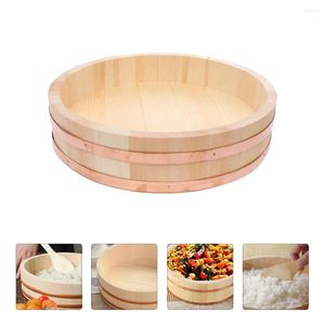 Juegos de vajilla de c el alberga bibimbap barril de madera estilo japonés cubo de arroz bandeja coreana recipiente de contenedor de tambor colgante