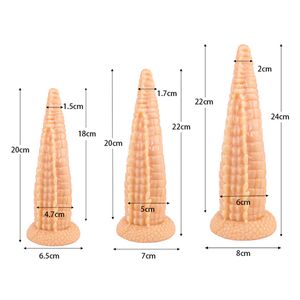 Dinosaurio Anal tapón consoladores estimulan el ano y la vagina Big Butt Bulto Masturbator Soft Pene Anal Dilator Sex Toys for Women 18