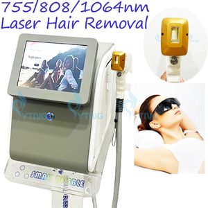 12 barres Diode Laser 755 808 1064NM Multi longueurs d'onde Machine Bikini Épilation de cheveux Corps Corps Lazer Remover de cheveux Repierre