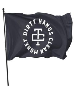 Dirty Hands Clean Money Flags extérieurs 3x5ft 100d Polyester Fast vif couleur avec deux œillets en laiton3862707
