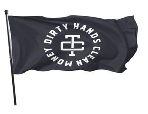 Dirty Hands Clean Money Flags extérieurs 3x5ft 100d Polyester Fast vif couleur avec deux œillets en laiton6586395