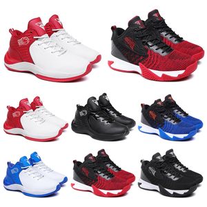 Descuento Zapatos de baloncesto hombres Chaussures Negro Blanco Azul Rojo Zapatillas de deporte para hombre Correr Caminar Zapatillas deportivas transpirables 40-44 Estilo 11