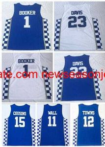 Descuento HOMBRES Kentucky College Trainers 1 BOOKER 23 DAVIS Camisetas de baloncesto 3 ADO 11WALL 15 PRIMOS 0 FOX 12 Towns WEARS