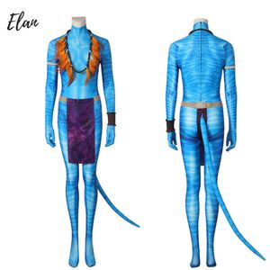 Déguisement Neytiri femme Cosplay Avatar2 déguisement impression numérique 3d Neytiri combinaison Spandex Zentai body et masque