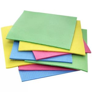 Chiffons en éponge de cellulose de torchon respectueux de l'environnement sans odeur chiffon de nettoyage réutilisable pour la décontamination absorbante de cuisine pas facile à toucher l'huile C0819