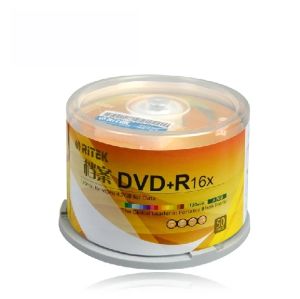 Disques Ritek Blank Disks DVD + R 4,7 Go Data120min Video 16x Speed Blank Discs DVD vide