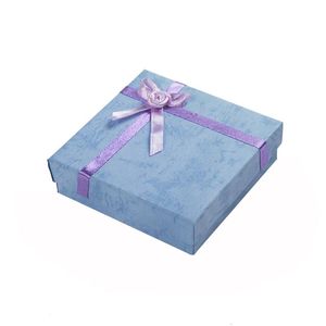 Caja de regalo de joyería, 24 Uds., 9x9x2,5 cm, caja de juegos de joyería roja para collar, pendientes, caja de anillo, exhibición de embalaje al por mayor