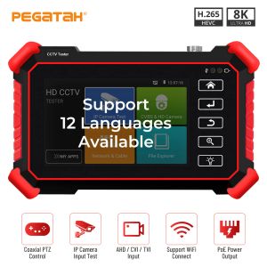 Muestra de 4 pulgadas CCTV Tester IP Camera Mini Monitor 8K H.265 Prueba principal AHD CVI TVI CCTV Tester Monitor