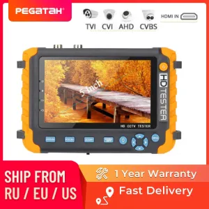 Afficher Pegatah HD CCTV Tester IV8W MINI Portable Monitor pour 8MP CVI TVI AHD CVBS Testeur de caméra de sécurité VGA HDMI Tester