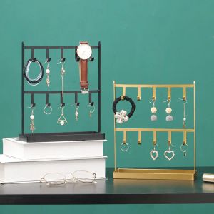 Présentoir de table en fer pour bijoux, support pour colliers, bracelets, boucles d'oreilles, étagère de porche, porte-clés, organisateur de bureau