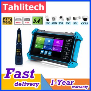 Pantalla Tahlitech 4K CCTV Monitor Tester IPC5200C Probador de cámara IP Analógico CCTV Video Vigilancia Probador CCTV IP POE RJ45 TDR Cable Prueba