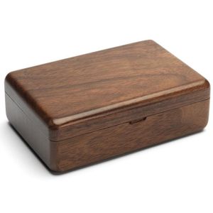 Exhibidor de viaje de madera, estuche de embalaje de joyería de madera, anillo de boda portátil, collar, pulsera, organizador, caja de presentación para hombres y mujeres, regalo para parejas