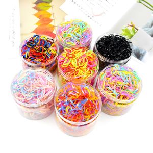 Jetable 500pcs / set Filles Cheveux Accessoires cravates en nylon Élastique Cheveux Bandes Enfants Ponytail Holder Rubber Band Enfants Bandeau gomme pour Kid 0357