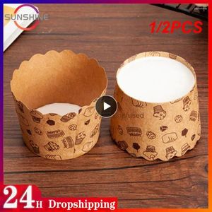 Tass jetables Paies 1 / 2pcs / emballage en papier ondulé tasse muffin cupcak gâteau à la maison cakécup cakécup pâte du dessert