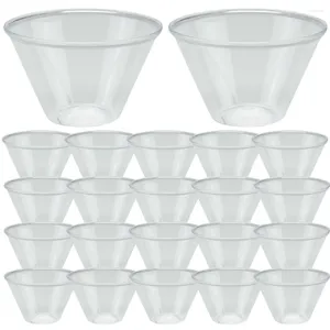 Tazas desechables pajitas 100 pcs vasos de plástico taza de condimentos de sabor pequeño