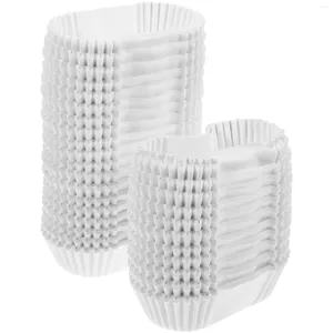 Gobelets jetables pailles 1000 pièces Mini casserole ovale gâteau papier tasse plateau forme doublures pain pain résistant à la graisse Cupcake pour Muffins