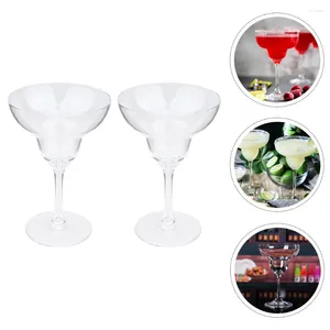 Tass jetables Paires 2 PCS COCKTAIL VERRE CUPE Pub Pub Tide Flute Plastics Plastes Margarita STEMED S DUIS BUER