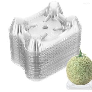 Vaisselle jetable, Support de Melon, berceaux de panier en plastique, cadre protecteur, pastèque citrouille, plante transparente pour