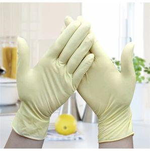 Gants jetables 100 pièces/boîte gants en Latex usine Salon ménage jardin gants universels pour gauche et droite de qualité supérieure