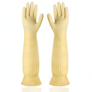 Guantes desechables largos de goma antirreflujo para el hogar, antideslizantes, resistentes al desgaste, limpieza de cocina, lavandería, lavado de coches, jardinería