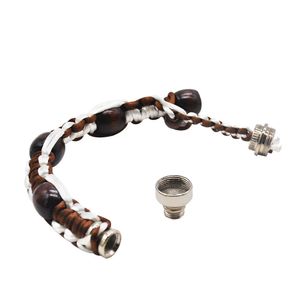 jetable shisha vape stylo bracelet en métal avec tuyau perlé main Tissé tabac artisanat accessoire fumeur bong