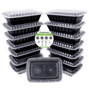 Lot de 15 contenants jetables à emporter Boîte à bento à 1 compartiment avec couvercles Empilable Réutilisable Passe au lave-vaisselle et au congélateur Portion de préparation de repas C 230714