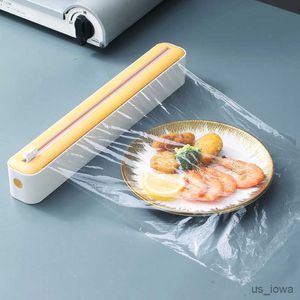 Disposable Take Out Containers In Food Film Dispenser Cling Film Cutter Wrap Dispensers with Plastic Sharp Portable Kitchen Accessory R230726