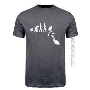 Buceo Evolution T Shirt Hombres Algodón O Cuello Divertido Diver Camisetas Hombre Ropa High Street Camiseta Tops básicos 210706