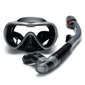 Diving Masks Leakproof Snorkel Set Anti-fog Swimming Snorkeling Goggles Glasses with Easy Breath Dry Snorkel Tube Swimming Scuba Diving Mask 230612