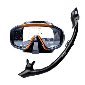 Diving Masks Professional Silicone Scuba Diving Mask and Snorkels Anti-Fog Goggles Glasses Diving Swimming Easy Breath Tube Set 230601