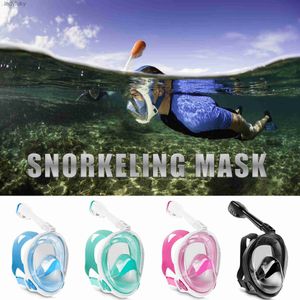 Diving Masks Professional Snorkeling Mask Adults Underwater Anti Fog Full Face Diving Mask Snorkel Diving Goggles Swimming EquipmentL240122