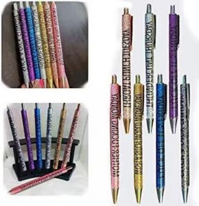 Bricolage ajouter des perles stylos drôles peinture fournitures 7 pcs/lot étudiant perles en plastique stylos à bille perle stylo à bille cadeaux de noël promotionnels créatifs en gros P1116
