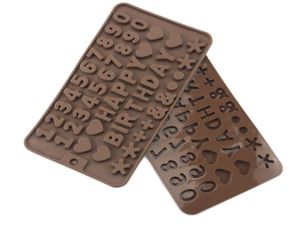 Numéros de moisissure de chocolat en silicone numérique DIY MOULLE ALIMENTS SILICONE MELLEY MOULLE JOPE BIRMANGE CAKE DÉCORATION LX19063186016