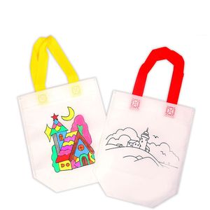 DIY Drawing Graffiti Color Bag Children Learning Educational painting Toys Handbags for Baby Christmas Halloween Gifts 17 styles C5232