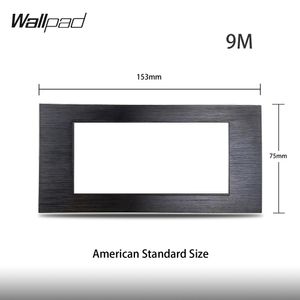 DIY EU Datos de televisión satelital francés USB Italia Universal 2 US Wall Socket Outlet Fallpad Al Metal Panel 118*75 mm 153*75 mm 191*75 mm