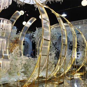 DIY Grand event Iron sunshine board wedding arches party backdrops props T-Stage large arch road lead wedding flower wall stand props