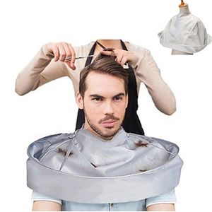 DIY haircut cape umbrella layer cut coat shaving hair wrap apron hairdressing robe cover hairdresser home cleaning protection 211222