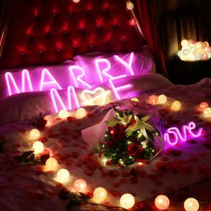 DIY Lettres Chiffres Led Neon Sign Light 3 Couleur Vacances Xmas Party Décorations De Mariage Night Lamp Bar Home Wall Decor Mode
