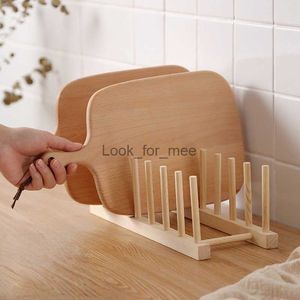 Armario de bricolaje Estante de drenaje de bambú Estante de placa de madera Estante para platos Organizador de cocina para platos / tablas de cortar / platos / tazas / tapa de olla HKD230823