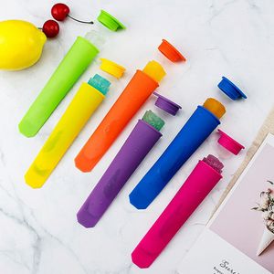 DIY Silicona Push Up Ice Cream Tools Ice Lolly Pop Makers Popsicle Mold 6colors 15 * 3.5cm