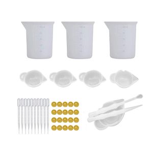 DIY Silicone Resin Mold Tools Set Measuring Cup Mixing Cup Spoon and Stirrers Epoxy Resin Tools
