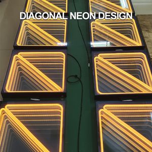 DJ Disco Panel portátil azulejo Diagonal vidrio ilumina la pista de baile LED 3D