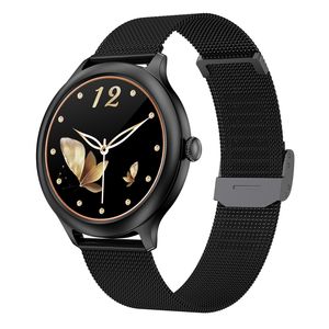 Dk19 Femme Montre compacte Surveillance du sommeil intelligente Portable Étanche Creative Girl Mode Compatible pour Android Iphone 2021 nouvelles femmes contrôle de la caméra Mode sport