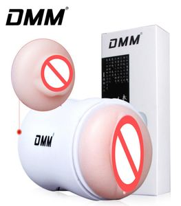 DMM Masturbation Cup Doubleend Soft TPE 3D Vrai Vagina Pussy Anal Masturbator Quality Adult Sex Toys for Men Anus Masturbate3948052