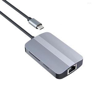 Station d'accueil Plug Play largement Compatible USB3.0 USB 2.0 LAN RJ45 câble HUb TF/lecteur de carte SD Dock d'extension pour le bureau