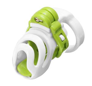 Docteur Mona Lisa-la nouvelle arrivée mâle résine crevaison PA vert blanc Cage dispositif ceinture avec quatre anneaux Kit Bondage SM Toys7807210