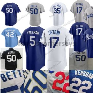 Dodgers Shohei Ohtani 50 Mookie Betts Jersey Freddie Freeman Baseball Trevor Bauer Clayton Kershaw Julio Urias Justin Trea Turner Walker Buehler Chris Taylor Chemise