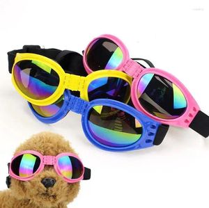 Vêtements pour chiens 100pcs / lot mode mignon réglable pliable beauté lunettes de soleil pour animaux de compagnie lunettes de protection contre le vent frais en gros