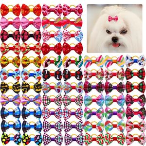 Ropa para perros 10 unids Colorido Pequeño Arcos Cachorro Pelo Decorar Bandas de Goma Pet Headflower Proveedor Accesorios